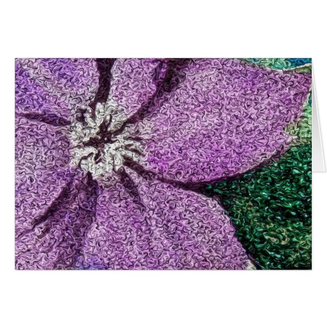 Purple Flower Mixed Media Digital Art (Front Horizontal)