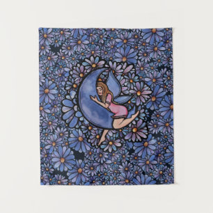Purple Flower Moon Fairy                           Tapestry