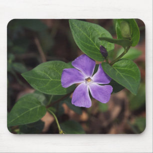 Purple flower mouse pad
