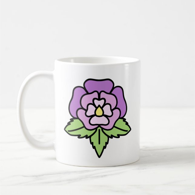 Purple Flower Mug (Left)