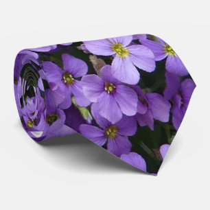 PURPLE FLOWER Neck Tie