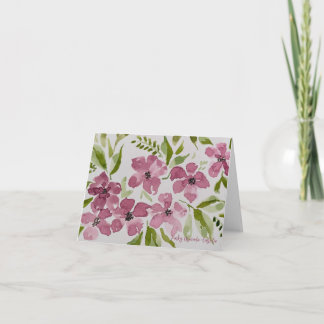 Purple Flower Note Card/Greeting Card