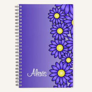 Purple Flower Notebook for Office, School, Artist