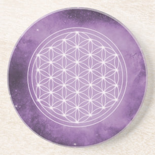 Purple Flower of Life Coaster