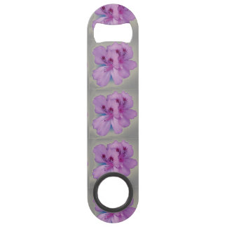 Purple Flower on Silver Grey Speed Bottle Opener