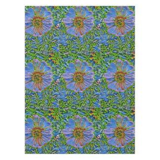 Purple flower painting tablecloth