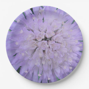 Purple flower paper plate