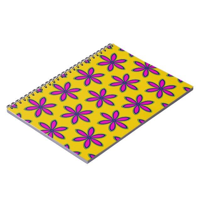Purple Flower Patch Notebook (Left Side)