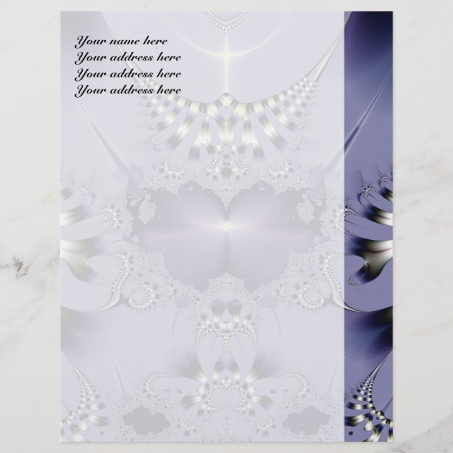 Purple Flower  Personalised Letterhead (Front)