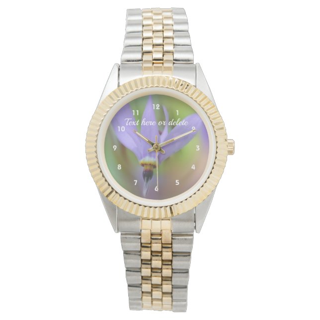 Purple Flower Personalised Watch (Front)