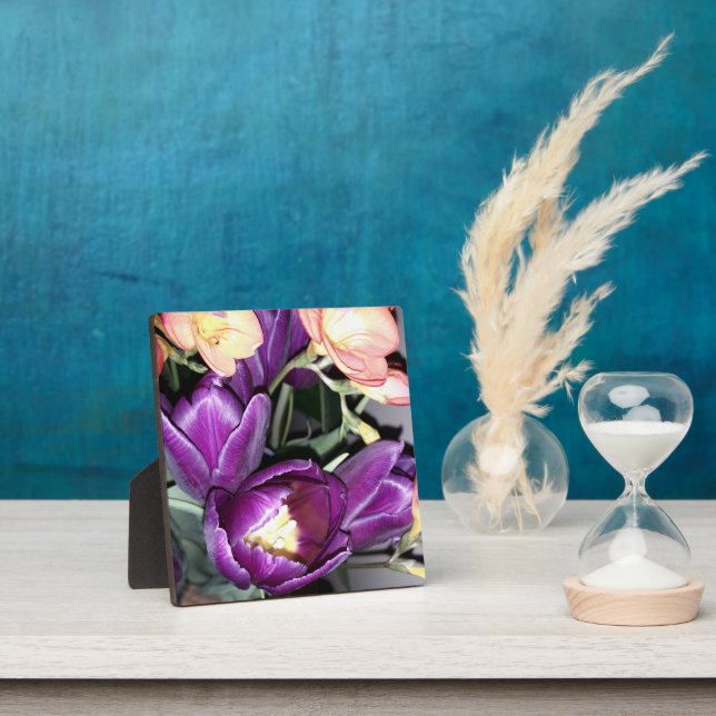 Purple flower plaque (Insitu)