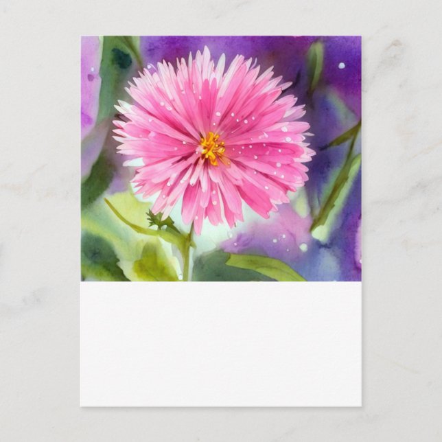 Purple Flower Postcard (Front)