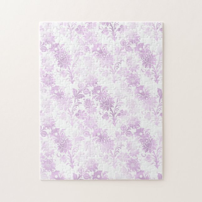 Purple Flower Pretty Girly Jigsaw Puzzle (Vertical)