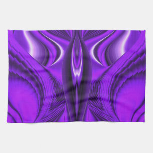 Purple Flower Rainbow Dreams Angel Wings Tea Towel