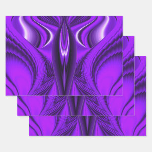 Purple Flower Rainbow Dreams , Angel Wings Wrapping Paper Sheet