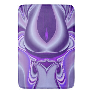 Purple Flower Rainbow Dreams Bath Mat