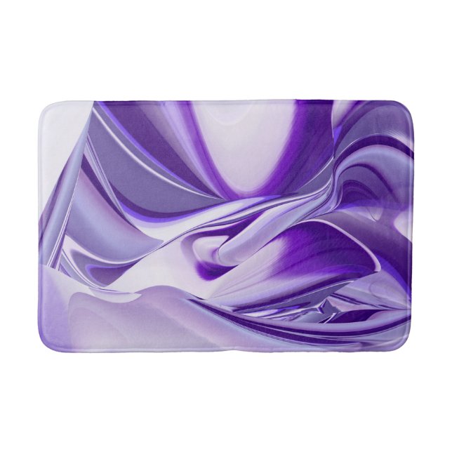 Purple Flower Rainbow Dreams Bath Mat (Front)