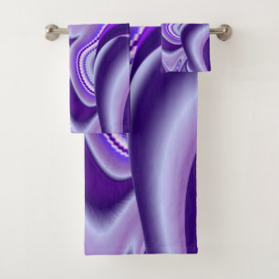 Purple Flower Rainbow Dreams Bath Towel Set
