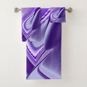 Purple Flower Rainbow Dreams Bath Towel Set
