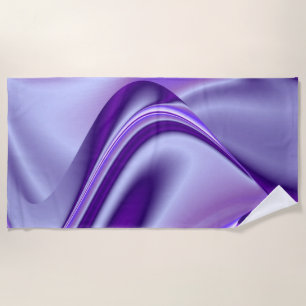 Purple Flower Rainbow Dreams Beach Towel