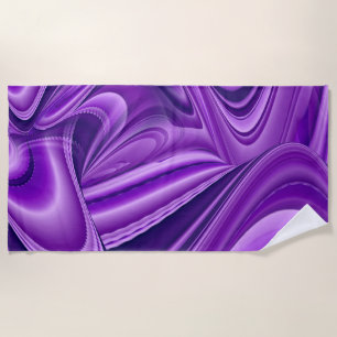 Purple Flower Rainbow Dreams Beach Towel