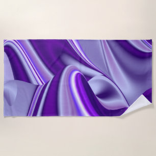 Purple Flower Rainbow Dreams Beach Towel