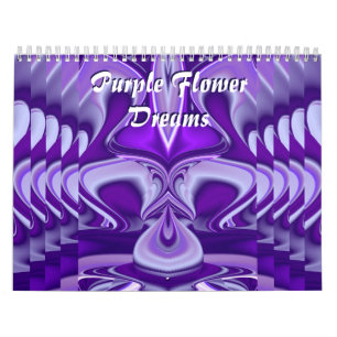 Purple Flower Rainbow Dreams Calendar