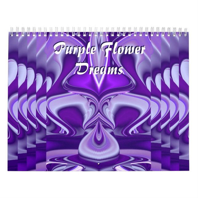 Purple Flower Rainbow Dreams Calendar (Cover)