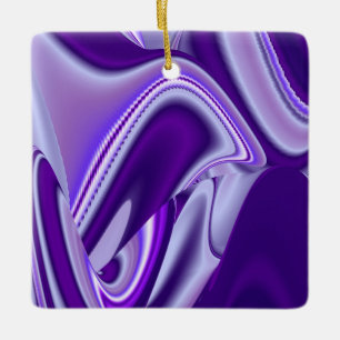 Purple Flower Rainbow Dreams Ceramic Ornament
