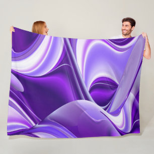 Purple Flower Rainbow Dreams Fleece Blanket