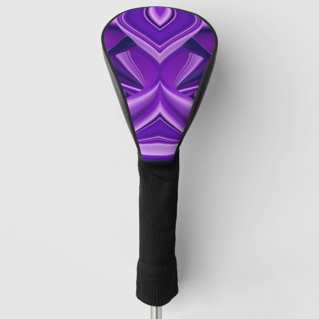 Purple Flower Rainbow Dreams Golf Head Cover (Front)