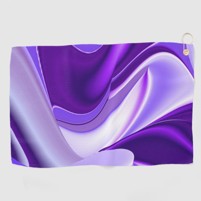 Purple Flower Rainbow Dreams Golf Towel (Horizontal)