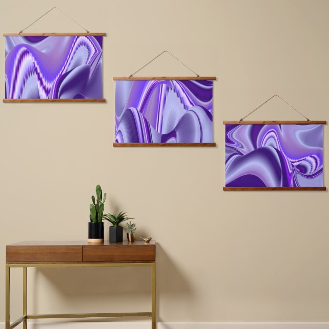 Purple Flower Rainbow Dreams Hanging Tapestry (Asymmetrical)