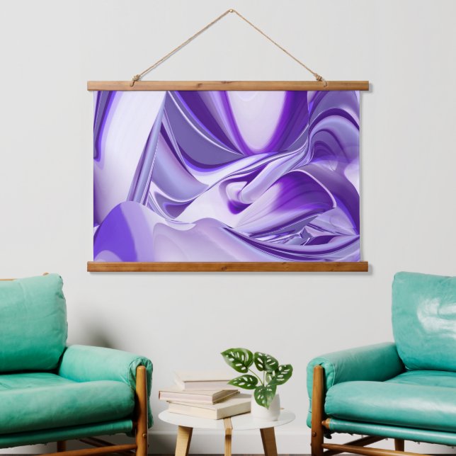 Purple Flower Rainbow Dreams Hanging Tapestry (Living Room)