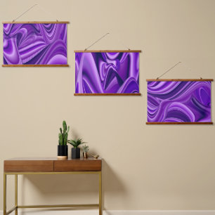 Purple Flower Rainbow Dreams Hanging Tapestry