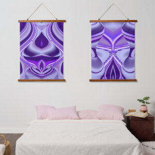 Purple Flower Rainbow Dreams Hanging Tapestry