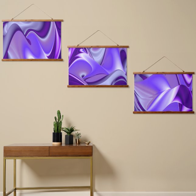 Purple Flower Rainbow Dreams Hanging Tapestry (Asymmetrical)