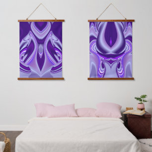 Purple Flower Rainbow Dreams Hanging Tapestry