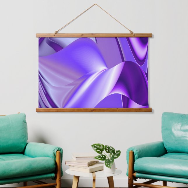 Purple Flower Rainbow Dreams Hanging Tapestry (Living Room)
