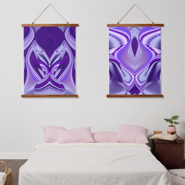 Purple Flower Rainbow Dreams Hanging Tapestry (Bedroom)