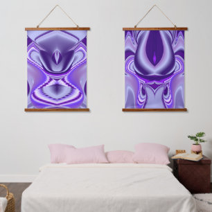 Purple Flower Rainbow Dreams Hanging Tapestry