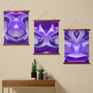 Purple Flower Rainbow Dreams Hanging Tapestry