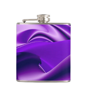 Purple Flower Rainbow Dreams Hip Flask