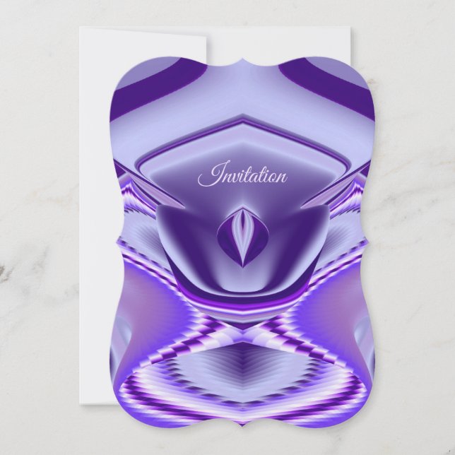 Purple Flower Rainbow Dreams Invitation (Front)