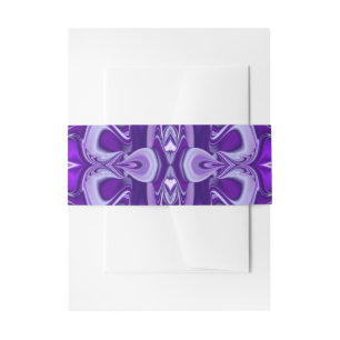 Purple Flower Rainbow Dreams Invitation Belly Band