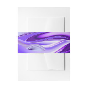 Purple Flower Rainbow Dreams Invitation Belly Band