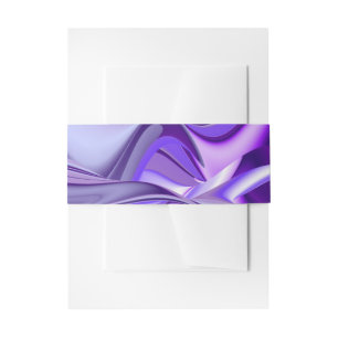 Purple Flower Rainbow Dreams Invitation Belly Band