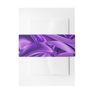 Purple Flower Rainbow Dreams Invitation Belly Band