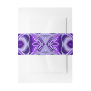 Purple Flower Rainbow Dreams Invitation Belly Band