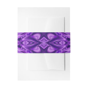 Purple Flower Rainbow Dreams Invitation Belly Band